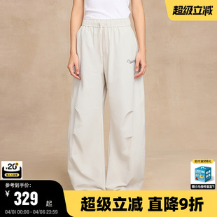 Champion冠军工装 男26春季 百搭阔腿休闲直筒长裤 秋女抽绳宽松潮 裤