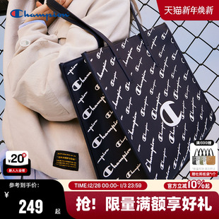 Champion冠军托特包25秋冬新款 女大容量单肩包满印老花手提包男
