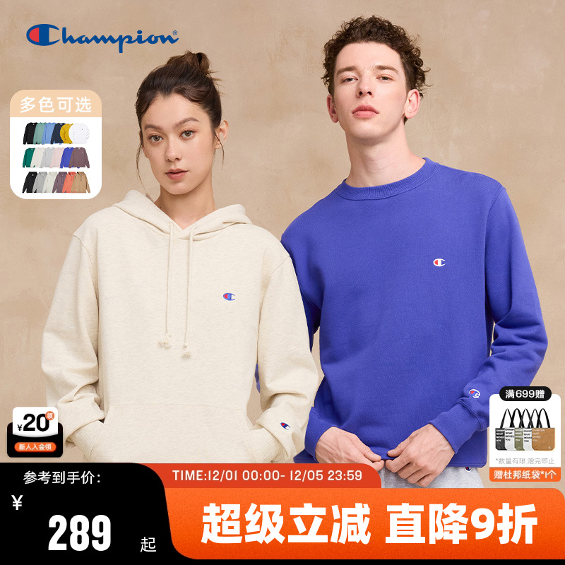 Champion冠军小Clogo情侣款卫衣