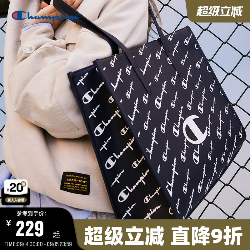 Champion冠军满印老花托特包图片