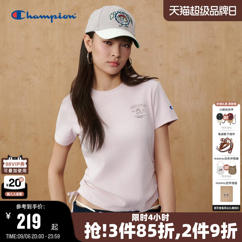 Champion趣味印花女款短袖T恤图片