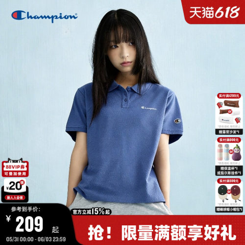 Champion冠军短袖POLO衫男女同款