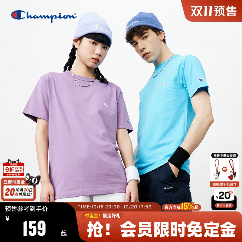 Champion冠军小C刺绣男女同款T恤