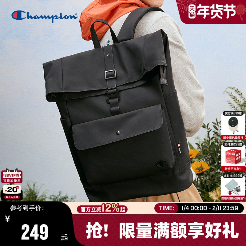 Champion冠军双肩包2025秋冬新款男休闲通勤电脑包女校园书包背包