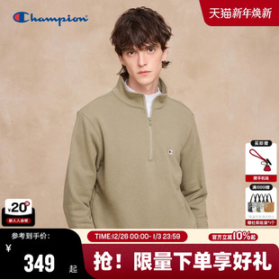 外套 半开襟女休闲开衫 Champion冠军半拉链翻领卫衣男25秋季 新款