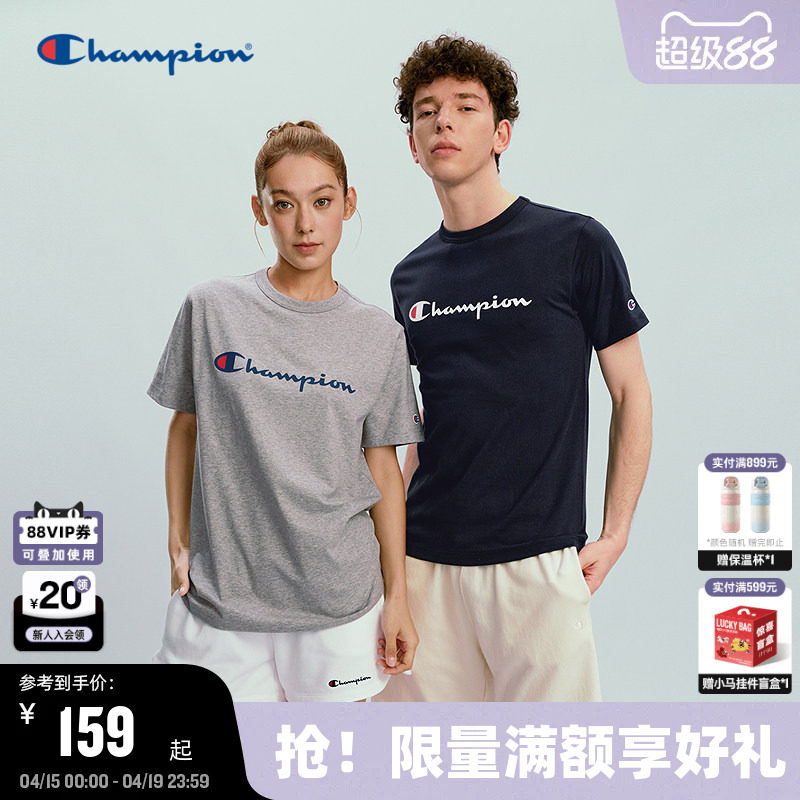 Champion冠军短袖男2026春季新款经典款T恤印花logo潮休闲宽松女