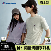 男红色刺绣小C美式 新款 潮牌 T恤2026春季 Champion冠军情侣纯棉短袖