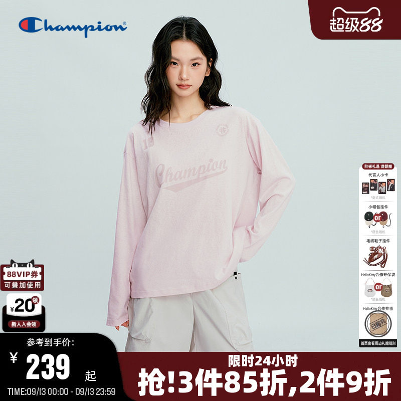 Champion冠军圆领长袖T恤女罩衫图片