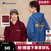 加绒男连帽红色秋 新款 丁禹兮同款 Champion冠军情侣卫衣25冬季