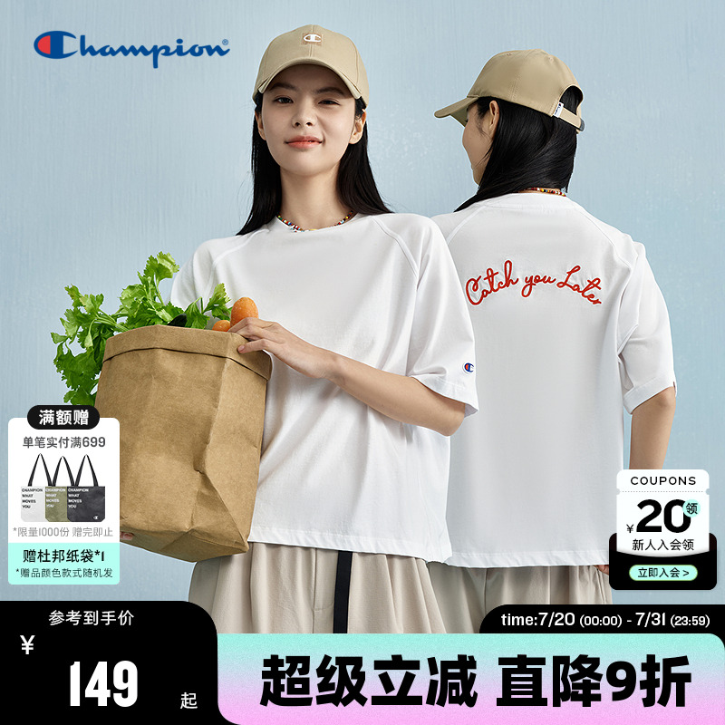 Champion冠军短袖女美式复古风