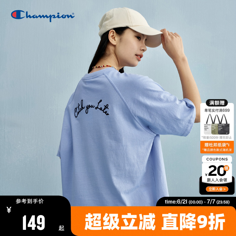 Champion冠军短袖女美式复古风