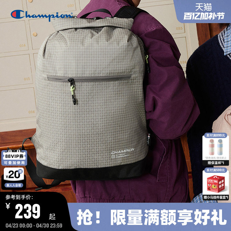 Champion冠军双肩包2026春季新款女漫野卷顶包男情侣休闲通勤潮流
