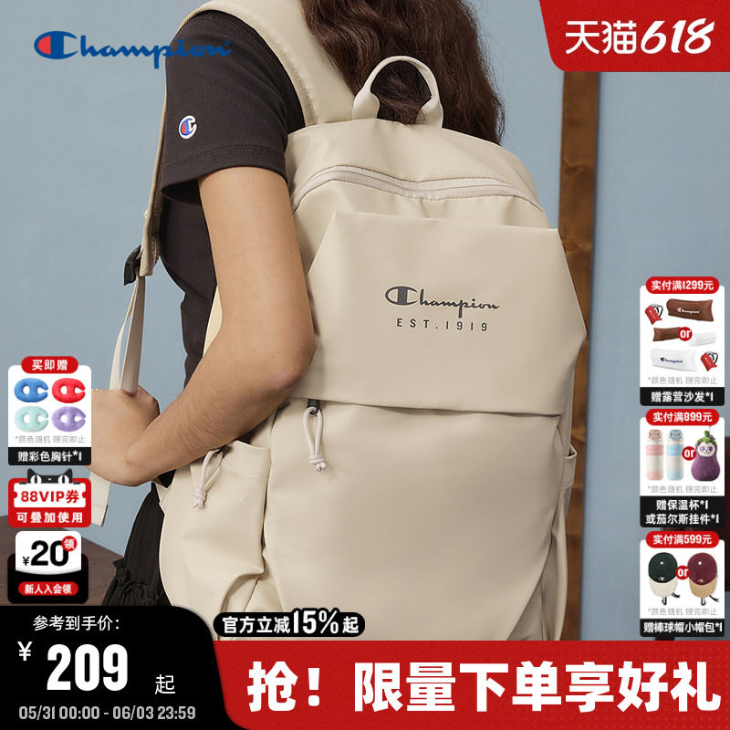 Champion冠军双肩包26夏季新款女大容量书包旅行背包男通勤电脑包