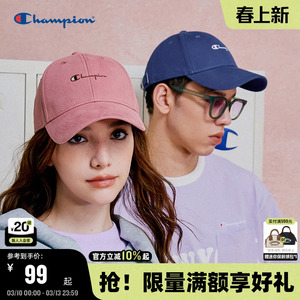 Champion冠军棒球帽25秋冬新款V脸帽情侣男女运动休闲鸭舌帽遮阳