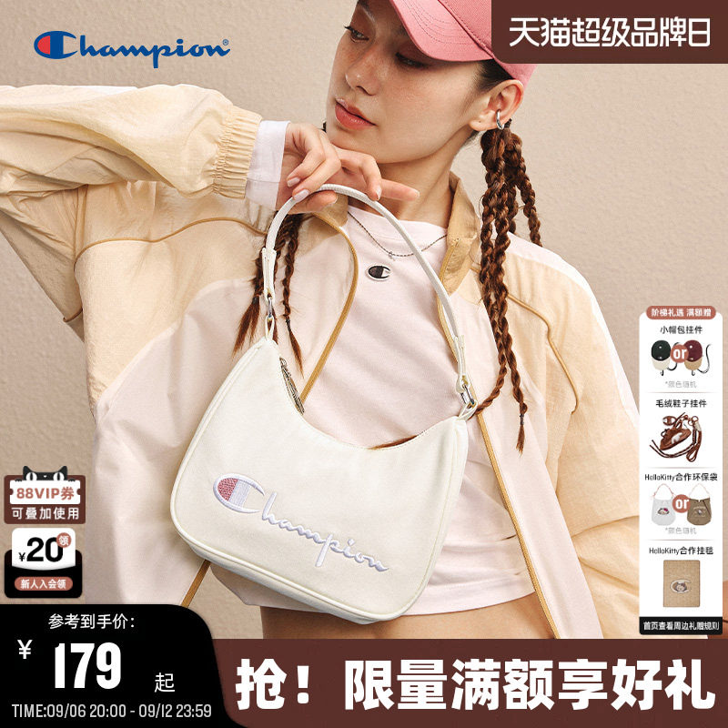 Champion冠军刺绣单肩包腋下包图片