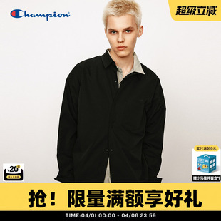 新款 女质感 男25秋季 Champion冠军衬衫 BLACK EDITION胶囊系列