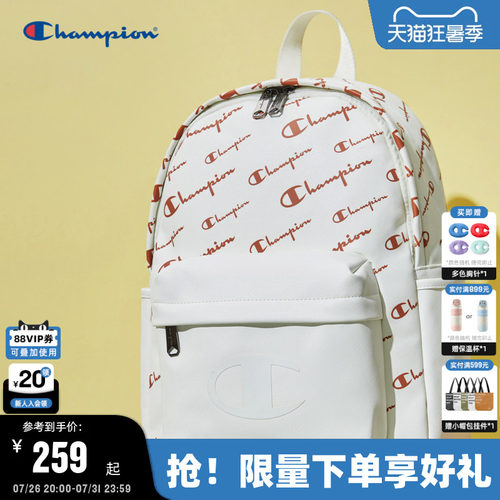 Champion冠军logo美式双肩包男女