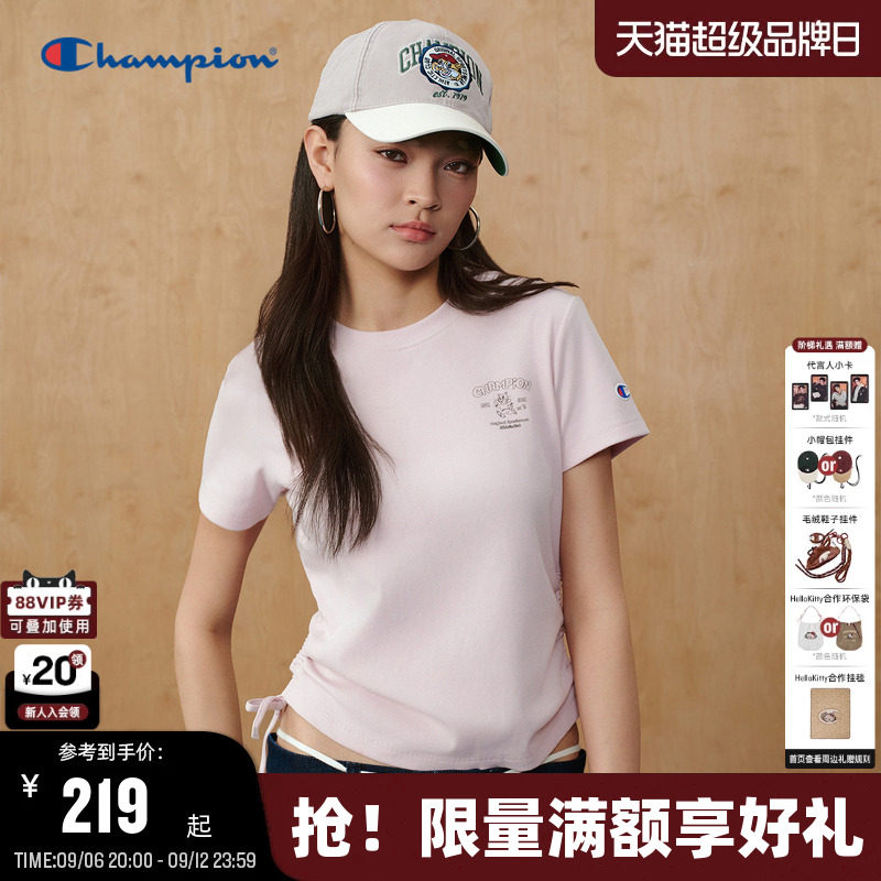 Champion趣味印花女款短袖T恤图片