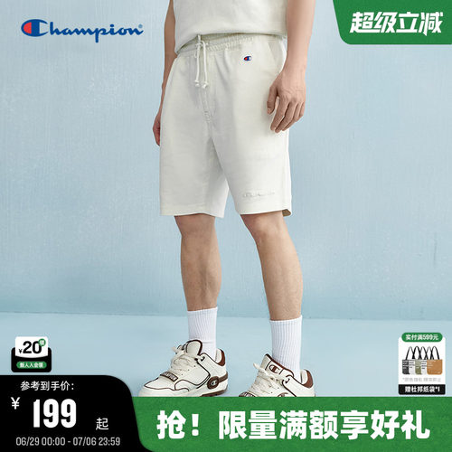 Champion冠军短裤水洗做旧风