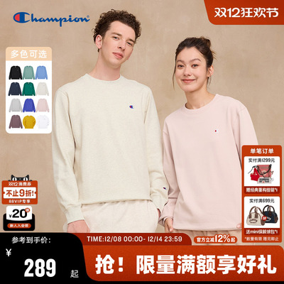 Champion 小C刺绣logo情侣卫衣