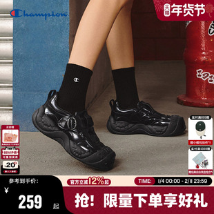 Champion冠军休闲鞋25秋冬新款乐福猪猪鞋女百搭流行板鞋可爱皮鞋