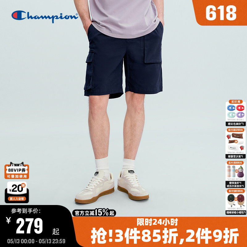 Champion冠军短裤男2026夏季新款美式工装风直筒五分裤女休闲宽松
