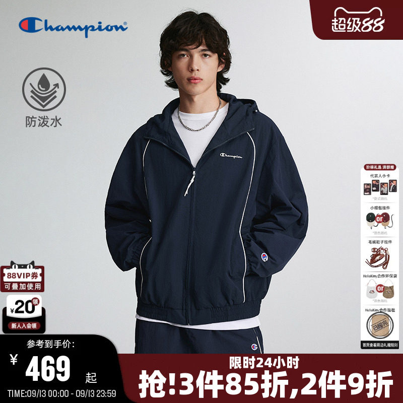 Champion防泼水连帽夹克秋新款										