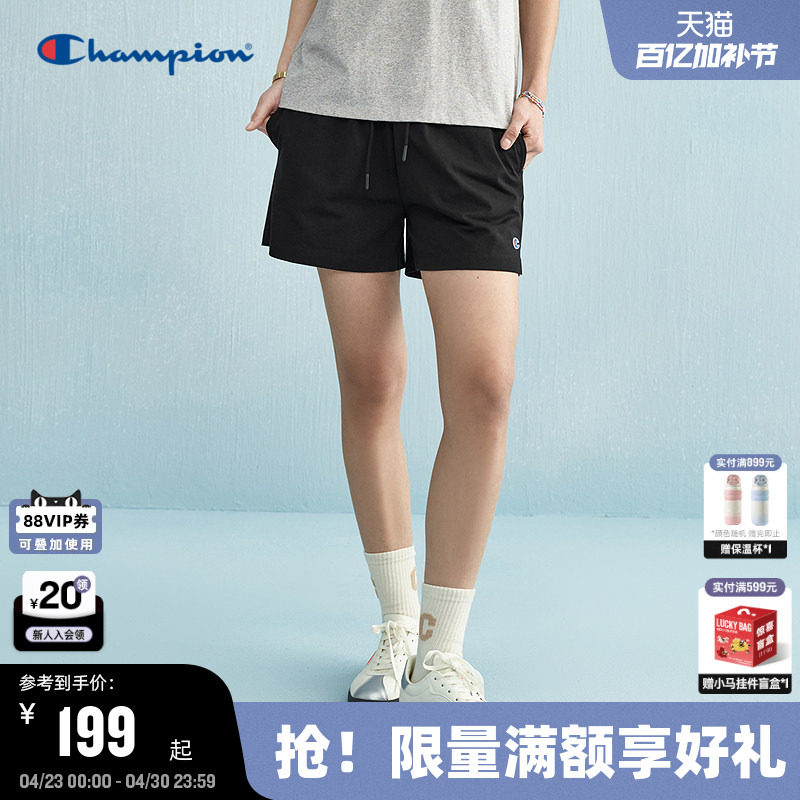 Champion冠军短裤2026夏季新款美式运动女宽松直筒裤纯棉休闲热裤