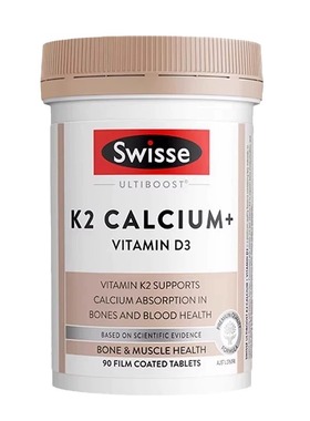 澳洲Sw K2钙片90粒中老年柠檬酸钙维生素D3骨骼健康补钙斯维