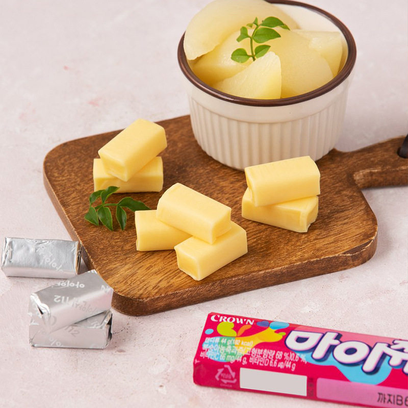 韩国进口 crown克丽安葡萄苹果草莓桃子味软糖含VC水果味儿童零食