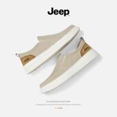 2026新款 懒人软底老北京帆布鞋 男士 布鞋 一脚蹬休闲鞋 jeep吉普男鞋