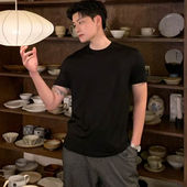 T恤男女同款 Gaorl25SS新款 纯羊毛针织短袖 黑色芦苇绿LP老钱风