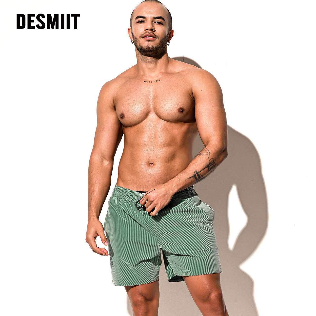 年新品desmiit沙滩裤男速干泳裤宽松版海边短裤B