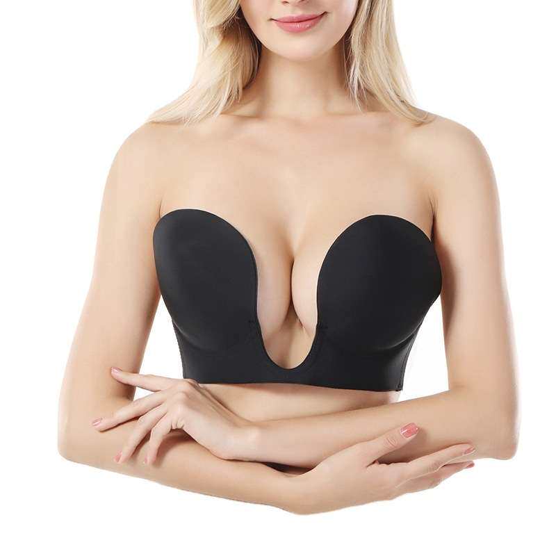 纯色隐形乳贴文胸胸贴婚纱专用硅胶胸贴胶带胸贴聚拢型防走光