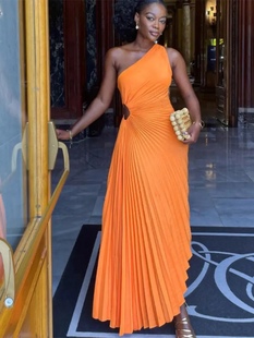 line Dress Evening Ruched Dresses Prom Sexy Pleated Women