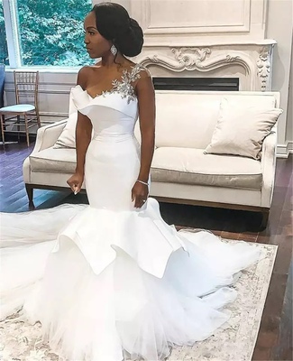 African Mermaid Wedding Dresses Bridal Gowns Bride Dress