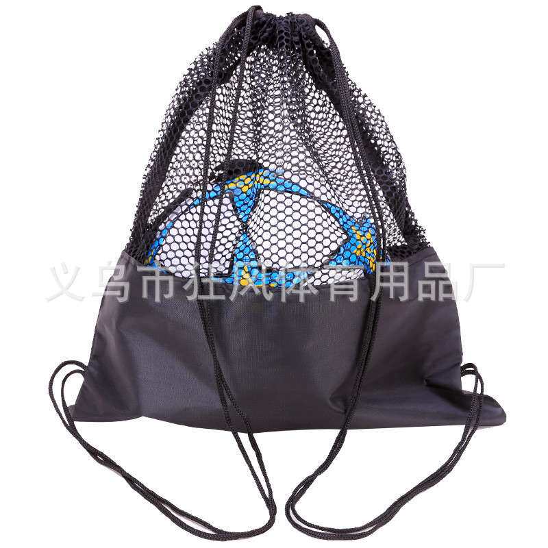 肩背款足球网兜室外篮球收纳双肩包户外排球运动双肩背包装一个球
