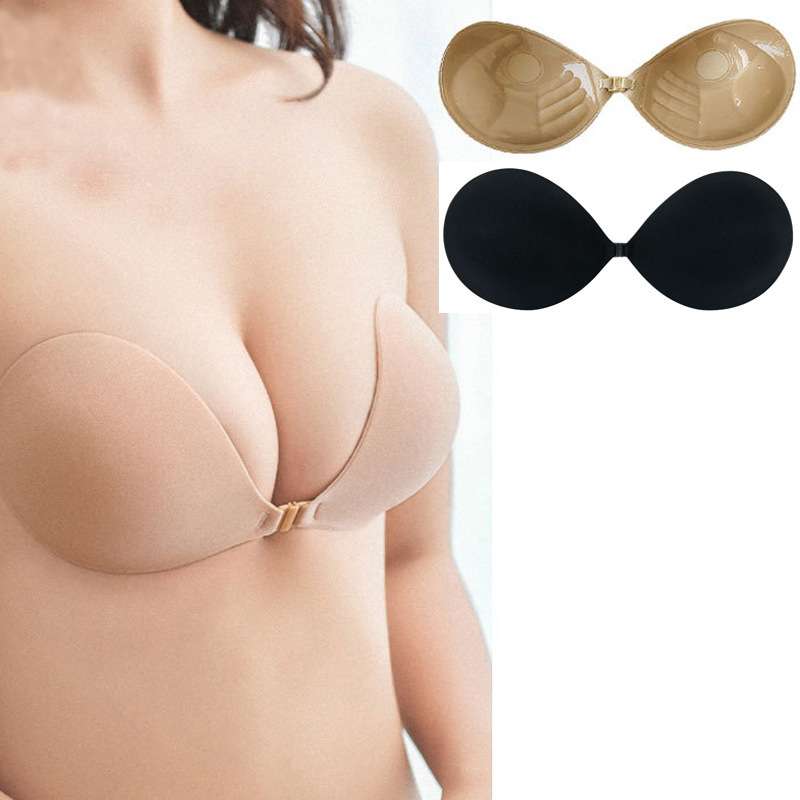 手掌杯胸贴大胸专用加厚聚拢一片式硅胶乳贴无肩带隐形文胸内衣