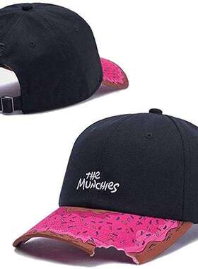 外贸MUNCHIES西瓜刺绣棒球帽男女士棒球帽户外运动帽遮阳帽透气帽