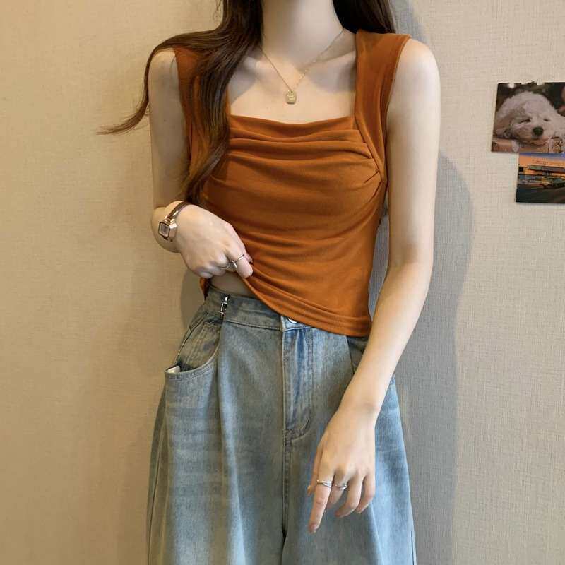 2023大码女夏装显瘦遮肚子内搭无袖吊带背心胖妹妹外穿打底衫上衣