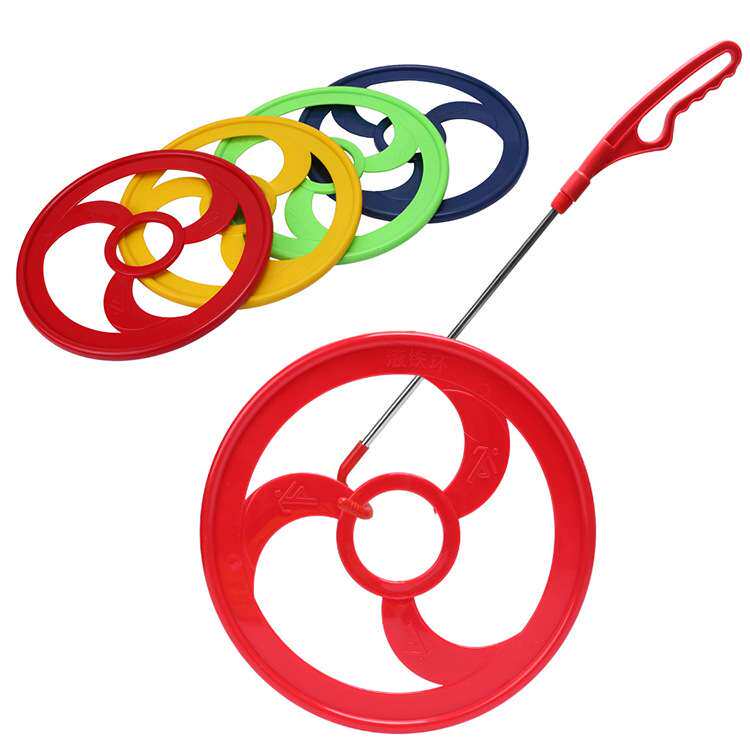 少儿滚铁环塑料幼儿园小学生户外风火轮趣味加粗腿环感统训练器材