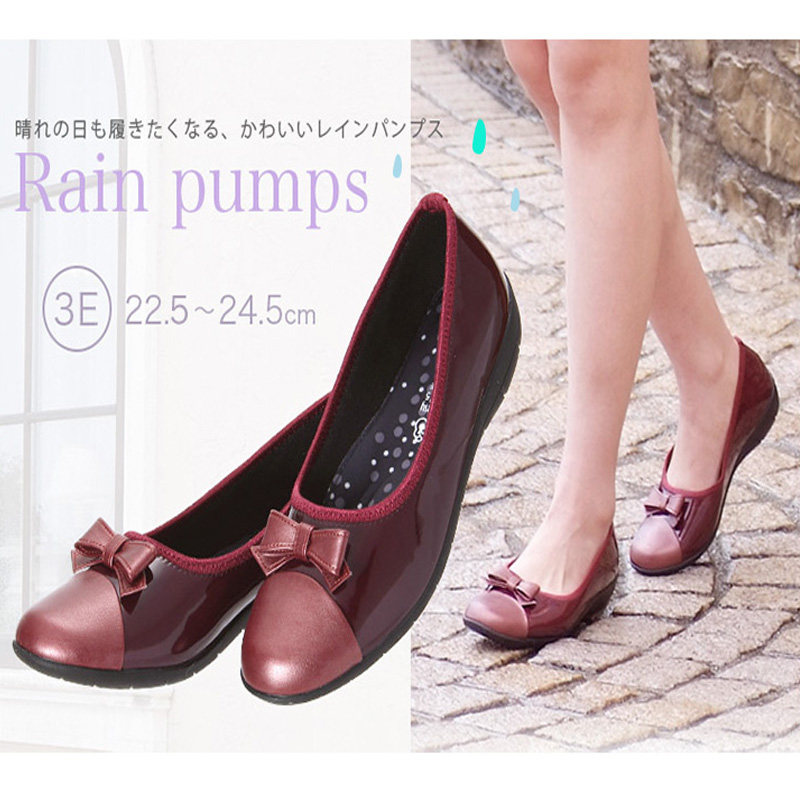 Pansy春防水雨鞋低跟浅口蝴蝶结晴雨两穿女鞋工作鞋4927 RS101|ruв категории Женская обувь, низкий чистка - от Buy2taobao.com для оказания профессиональной услуги покупки агента Taobao