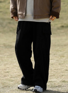 弎狸 TIP  日系复古多口袋工装裤男女生纯色百搭基础款宽松休闲裤