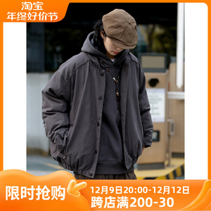 Buttercup 冬季日系复古毛边棉服男女翻领加厚保暖做旧棉衣外套潮