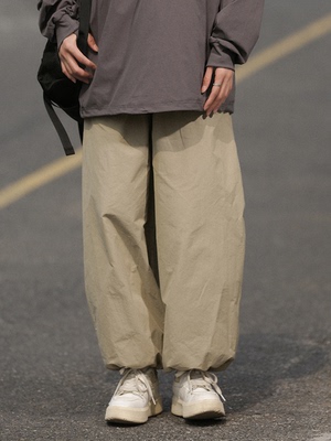 百搭复古九分束脚长裤