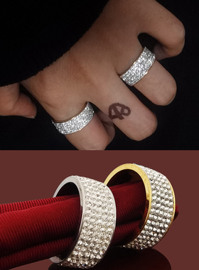 钛钢自律戒指潮男士食指环女指虎