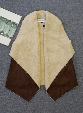 乐福佬仁 齐下副线 撤柜 女装 小厚 毛绒马甲外套 F13we shitoday