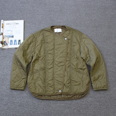 加州牛仔女装 波浪绗缝 春秋款圆领棉服外套we shi today D10