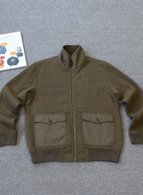 双啊男装 Wool Fleece Jacket羊毛混纺立领外套we shi today D22
