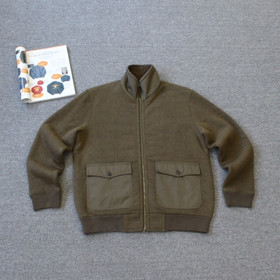 双啊男装 Wool Fleece Jacket羊毛混纺立领外套we shi today D22